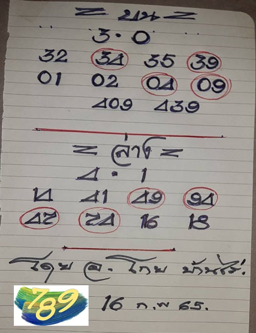 เลขเด็ด อาจารย์โกย บ้านไร่