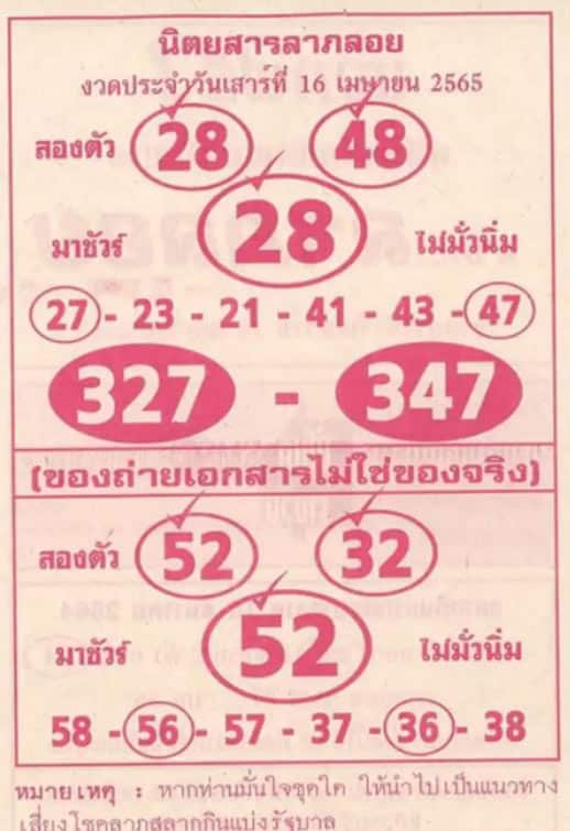 เลขเด็ด นิตยสารลาภลอย