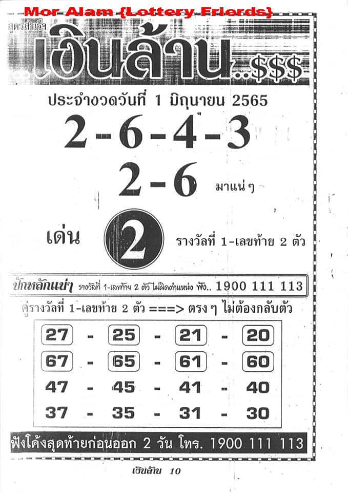 เลขเด็ด หวยเงินล้าน