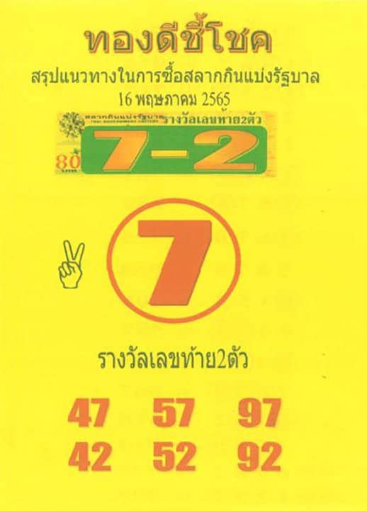 เลขเด็ด ทองดีชี้โชค