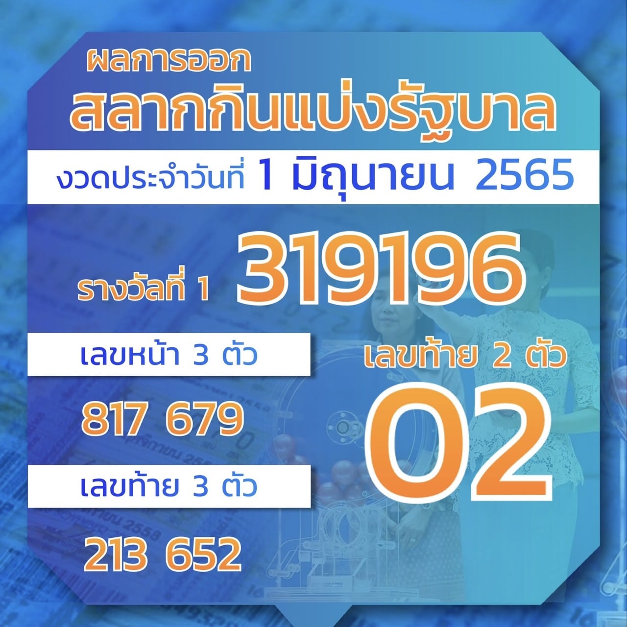 ตรวจหวย 1-06-2565