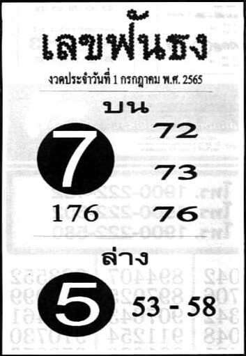 เลขเด็ด ฟันธง
