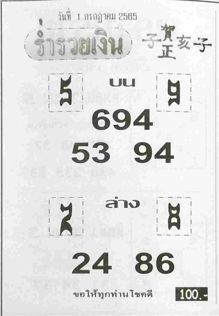 เลขเด็ด ร่ำรวยเงิน