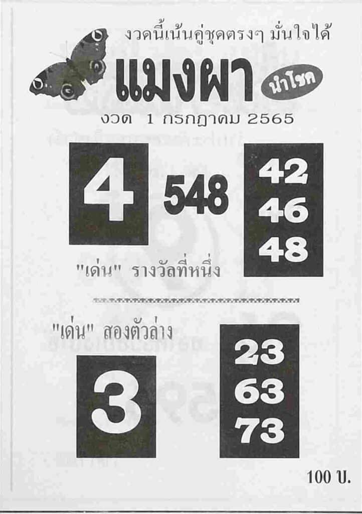 เลขเด็ด แมงผา