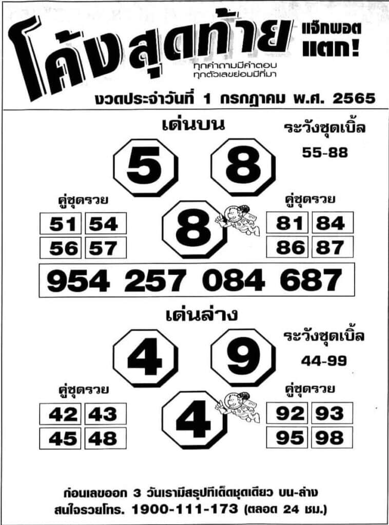 เลขเด็ด โค้งสุดท้าย