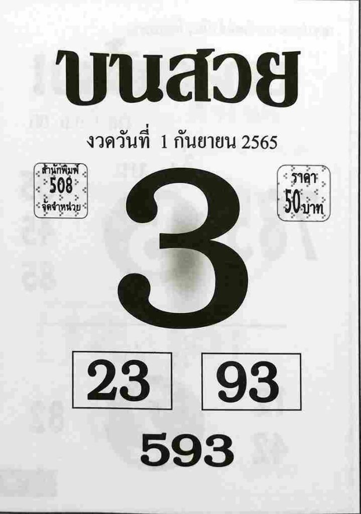 เลขเด็ด หวยบนสวยล่างสวย1/9/65