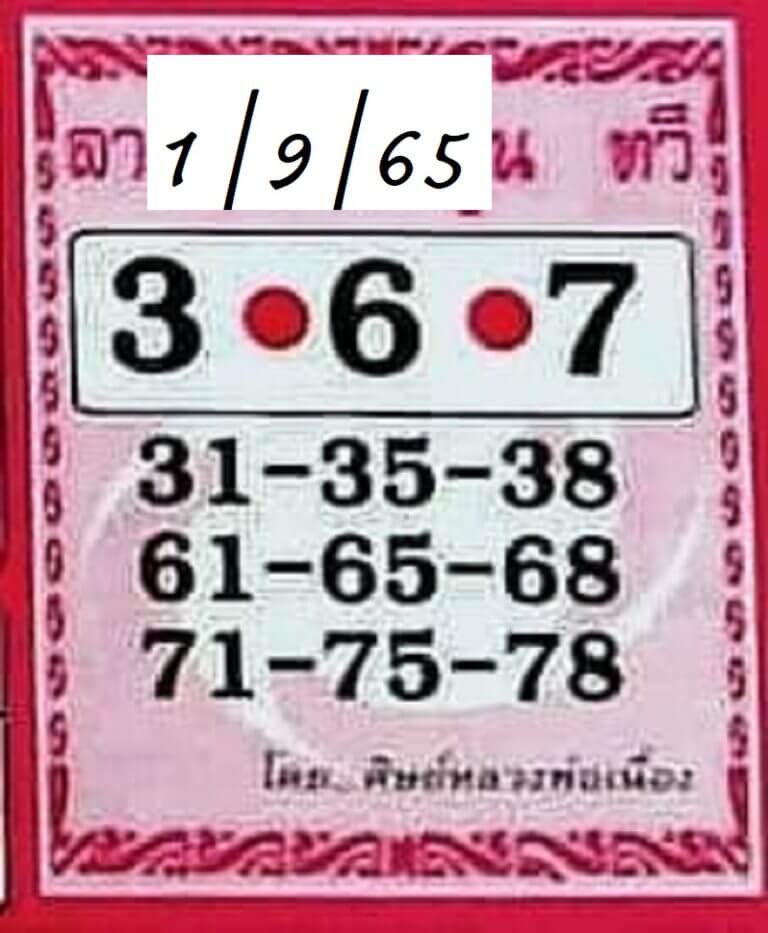 เลขเด็ด หวยศิษย์หลวงพ่อเนื่อง1/9/65