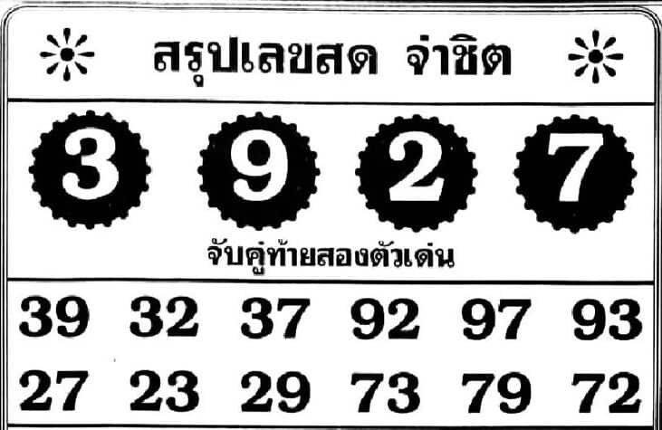 เลขเด็ด หวยจ่าชิต1-10-65