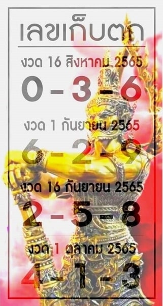 เลขเด็ด เลขเก็บตก1-10-65