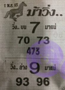 เลขเด็ด ม้าวิ่ง1-11-65