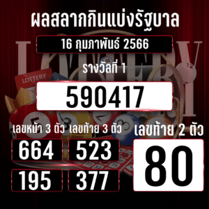 ตรวจหวย 16-2-2566