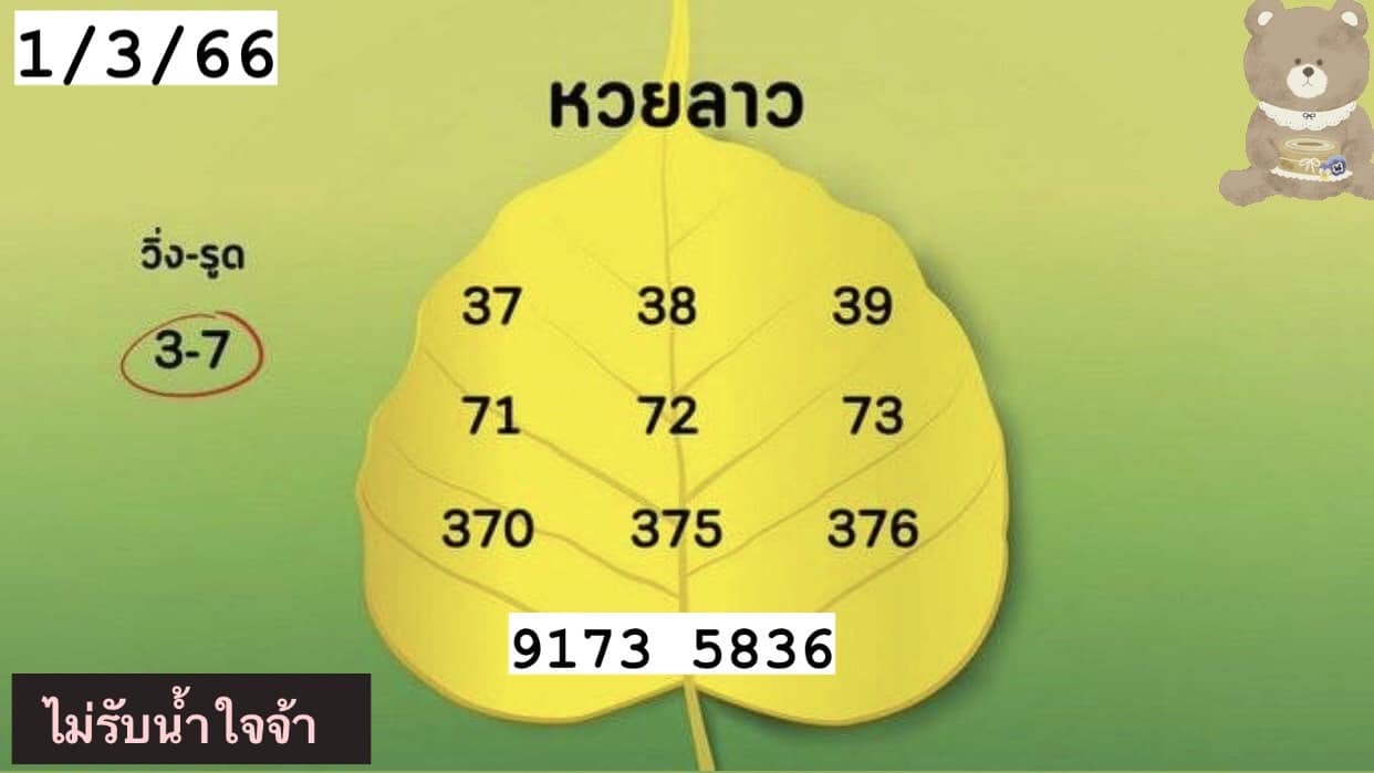 หวยลาวล่าสุด 1-03-66