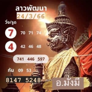 หวยลาวงวดนี้ 24-03-66