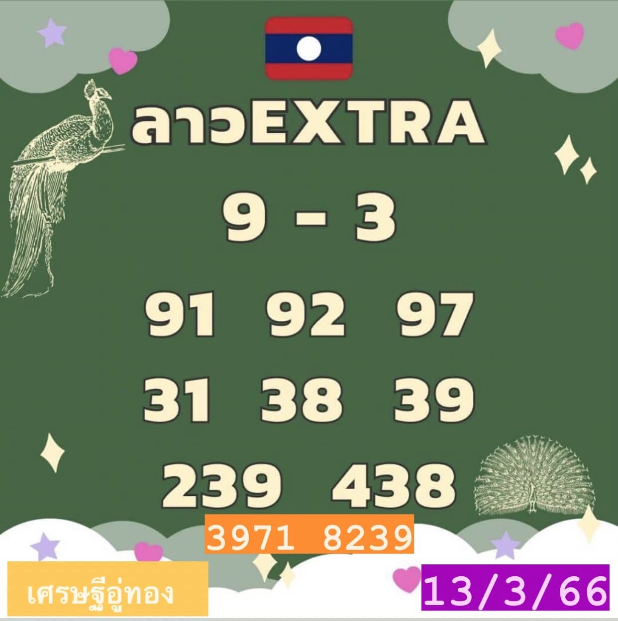 หวยลาวล่าสุด 13-03-66