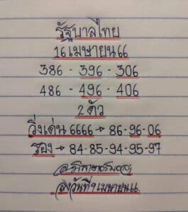 หวยมิสเตอร์บอล 16-4-66