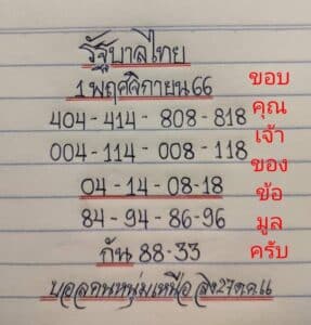 หวยมิสเตอร์บอล 16-5-66