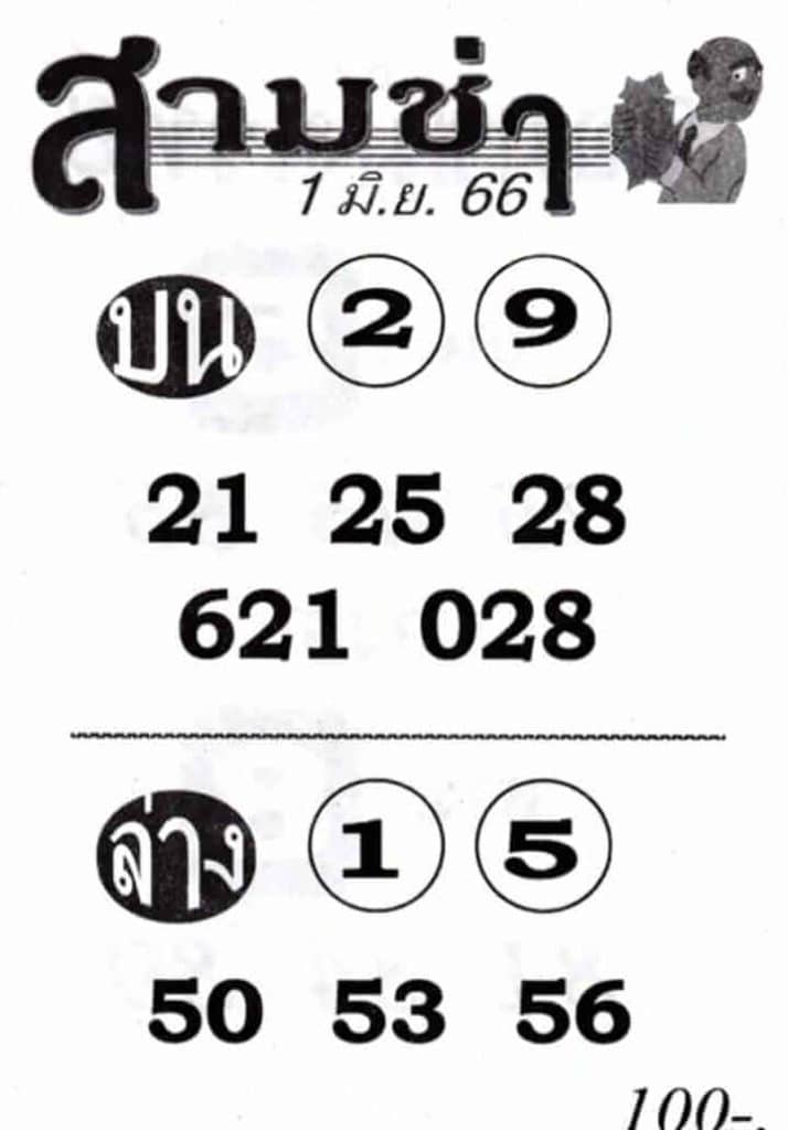 หวยสามช่า 1-6-66