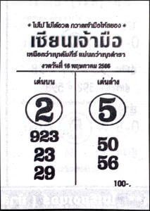 หวยเซียนเจ้ามือ 16-5-66