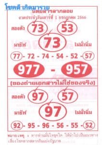 หวยลาภลอย 1-7-66