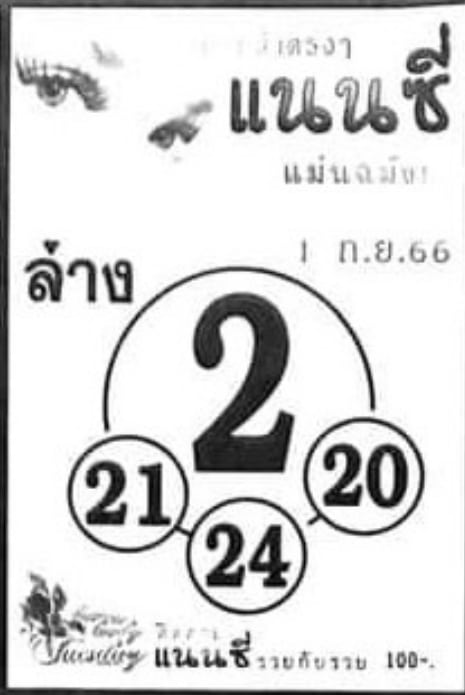 หวยแนนซีงวดนี้ 1-9-66