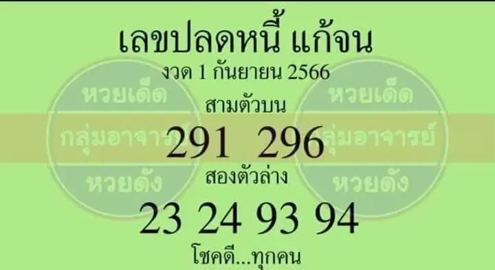 เลขปลดหนี้ 1-9-66