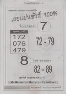 เลขแม่นชัวร์ 16-10-66